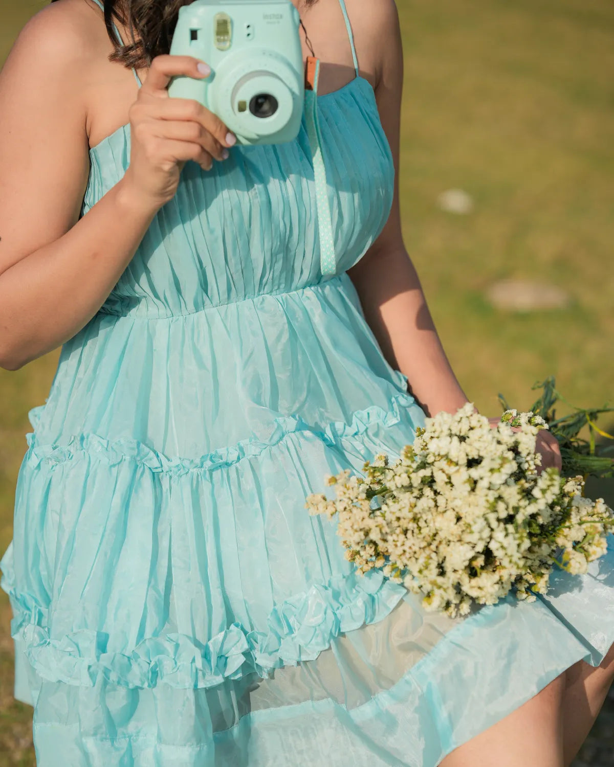 ELSA ICE BLUE MINI DRESS