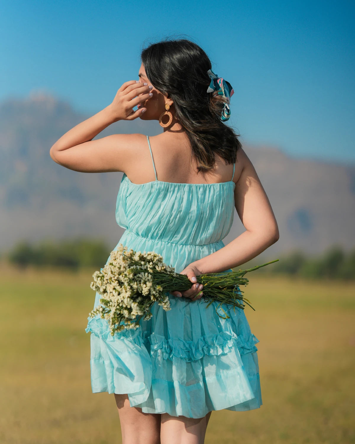 ELSA ICE BLUE MINI DRESS