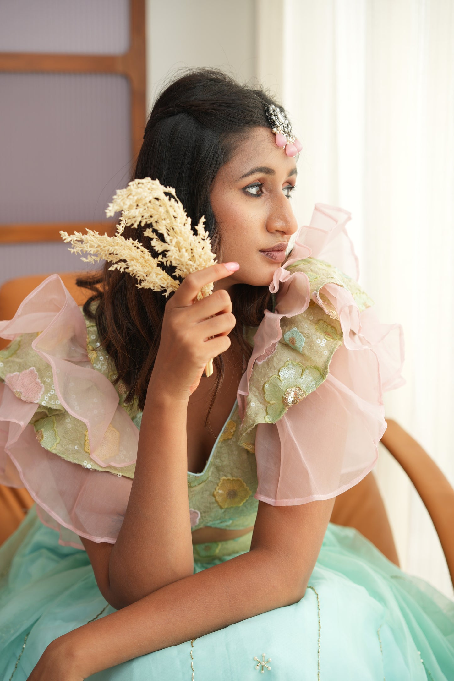 Aqua Blue Lehenga Set